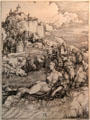 The Rape of Anemone or The Sea Monster engraving by Albrecht Dürer at Hill-Stead Museum. Farmington, CT.