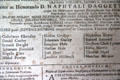 Broadside reporting graduating class of Yale including Nathan Hale at Nathan Hale Homestead Museum. Coventry, CT.