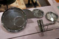 Chromed trays at Connecticut Historical Society. Hartford, CT.