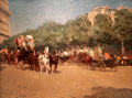 Day of Grand Prix Paris painting by Frederick Childe Hassam was exhibited at World's Columbian Exposition in Chicago at New Britain Museum of American Art. New Britain, CT.