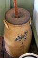 Stoneware butter churn at Dr. Hezekiah Chaffee House. Windsor, CT.