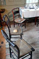 Side chairs in dining room at Isaac Stevens House. Wethersfield, CT.