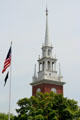 Spire of Wethersfield First Church of Christ one of only three Colonial meetinghouses still standing in Connecticut. Wethersfield, CT.