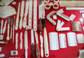 Ivory letter knives, combs & other ivory objects made in Deep River at Deep River Museum. Deep River, CT.