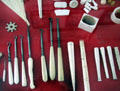 Deep River made ivory button hooks & objects at Deep River Museum. Deep River, CT.
