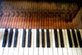Ivory piano keys made by Pratt, Read & Co. as displayed in Columbia Exposition at Deep River Museum. Deep River, CT.