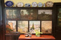 Painted panels by many artist residents in Art Colony Dining Room at Florence Griswold Museum. Old Lyme, CT.