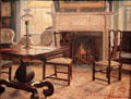 Miss Florence Parlor painting by Woodhull Adams at Florence Griswold Museum. Old Lyme, CT.