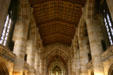 Gothic-style interior of Sterling Memorial Library. New Haven, CT.