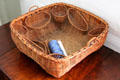 Basket with compartments at Denison Homestead Museum. Stonington, CT.