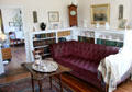 Early 20th C living room at Denison Homestead Museum. Stonington, CT.