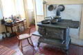 Cast Iron stove by Richmond Stove Co. of Norwich, Conn. in Burrows House at Mystic Seaport. Mystic, CT.
