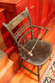 Painted arm chair at New London Maritime Museum. New London, CT.