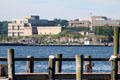 New London waterfront around Fort Trumbull State Park. New London, CT.
