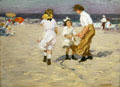 Ocean Breezes painting by Edward Potthast at Lyman Allyn Art Museum. New London, CT.