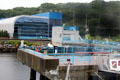 Submarine Force Museum seen from Thames River. Groton, CT.