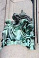Statue of emancipation on Waterbury Soldiers Monument. Waterbury, CT.
