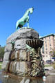 Welton horse drinking fountain by Karl Gerhardt on Waterbury Green. Waterbury, CT.