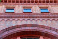 Facade brickwork details of Waterbury Union Station. Waterbury, CT.