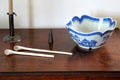 Clay pipes & Chinese bowl at Judson House. Stratford, CT.