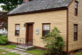 John Dodd Hat Shop with displays of Danbury hat-making industry at Danbury Museum & Historical Society. Danbury, CT.