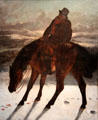 Hunter on Horseback painting by Gustave Courbet of France at Yale University Art Gallery. New Haven, CT.