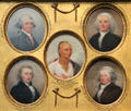 Miniature portraits of Jonathan Trumbull, Jr., Jonathan Trumbull, Sr., Oneida Chief "Good Peter", Lemuel Hopkins, & John Trumbull by John Trumbull at Yale University Art Gallery. New Haven, CT.