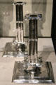Silver candlesticks by Jeremiah Dummer of Boston at Yale University Art Gallery. New Haven, CT.