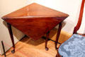 Corner drop-leaf table prob. from Boston or Salem, MA at Yale University Art Gallery. New Haven, CT.