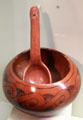 Maricopa ceramic pot & ladle from Gila Indian Reservation of Arizona at Yale Peabody Museum. New Haven, CT.