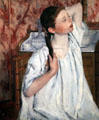 Girl Arranging Her Hair painting by Mary Cassatt at National Gallery of Art. Washington, DC.