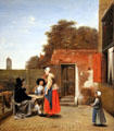 Dutch Courtyard painting by Pieter de Hooch at National Gallery of Art. Washington, DC.