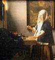 Woman Holding a Balance painting by Johannes Vermeer at National Gallery of Art. Washington, DC.