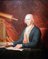 David Rittenhouse, Pennsylvania mathematician & astronomer painting by Charles Willson Peale at National Portrait Gallery. Washington, DC.