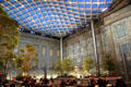 Glass covered courtyard of Smithsonian Institution Center for American Art Museum & Portraiture. Washington, DC.