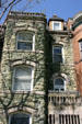 Stone townhouse facade on 16th Street. Washington, DC.
