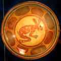 Mayan ceramic rabbit bowl from Campeche, Mexico at National Museum of the American Indian. Washington, DC.