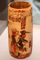 Late Classic Mayan ceramic vessel painted with palace scene from Mexico at Dumbarton Oaks Museum. Washington, DC.