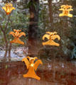 Veraguas & Diquis-Chiriqui gold eagle pendants from Costa Rica at Dumbarton Oaks Museum. Washington, DC.