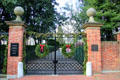 Gates of Tudor Place. Washington, DC.