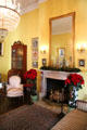 Parlor fireplace & mirror at Tudor Place. Washington, DC