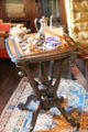 Side table with tea service in office at Tudor Place. Washington, DC.