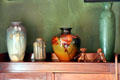 Rookwood & other ceramic vases at Tudor Place. Washington, DC.