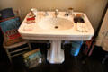 Bathroom sink at Tudor Place. Washington, DC.