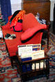 Sofa from Scotland & canterbury holding magazines in Indiana period parlor at DAR Memorial Continental Hall. Washington, DC.