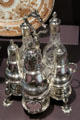 Silver cruet stand by Alexander Johnson of London, England at DAR Memorial Continental Hall Museum. Washington, DC.