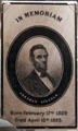 Lincoln mourning card at House Where Lincoln Died. Washington, DC.