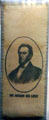 Lincoln mourning ribbon with photo at House Where Lincoln Died. Washington, DC.