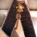 Lincoln mourning ribbon with photo at House Where Lincoln Died. Washington, DC.