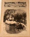 Harper's Weekly introduced bearded Santa Clause by illustrator Thomas Nast at Newseum. Washington, DC.
